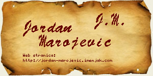 Jordan Marojević vizit kartica